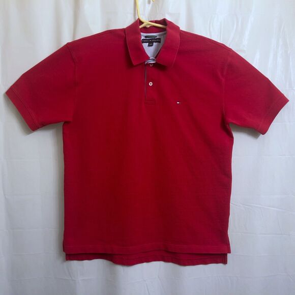 Tommy Hilfiger Polo Shirt Men's Extra Large XL Red - Picture 1 of 4